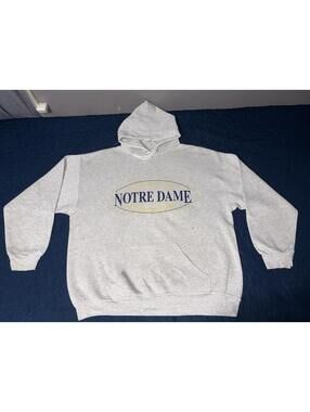 Notre Dame University Fighting Irish Sweatshirt Gray Size XL Trau & Loevner 90's